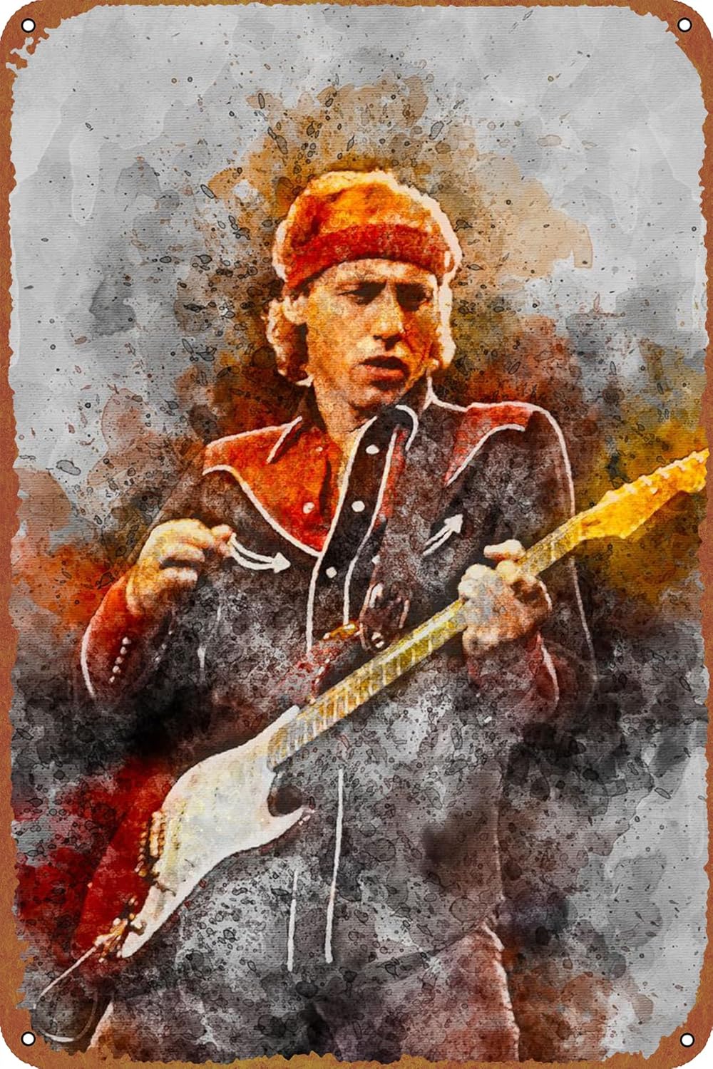 Musical Instrument Sign - Poster Musik Mark Knopfler, Papan Timah