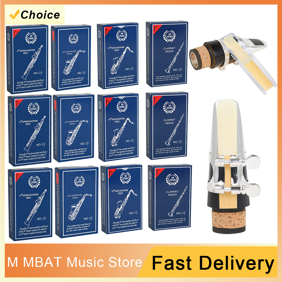 Musical Instrument Reed - 10/20Set 2.5 Soprano/Alto/Tenor/Klarinet B Flat Saxophone