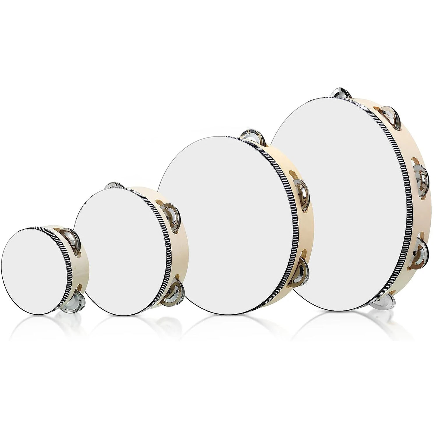 Musical Instrument Band - Miwayer Rebana Kayu dengan Lonceng Logam