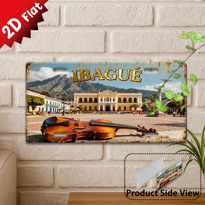 Musical Instrument Sign - 1 buah Papan Dinding Logam Bertema