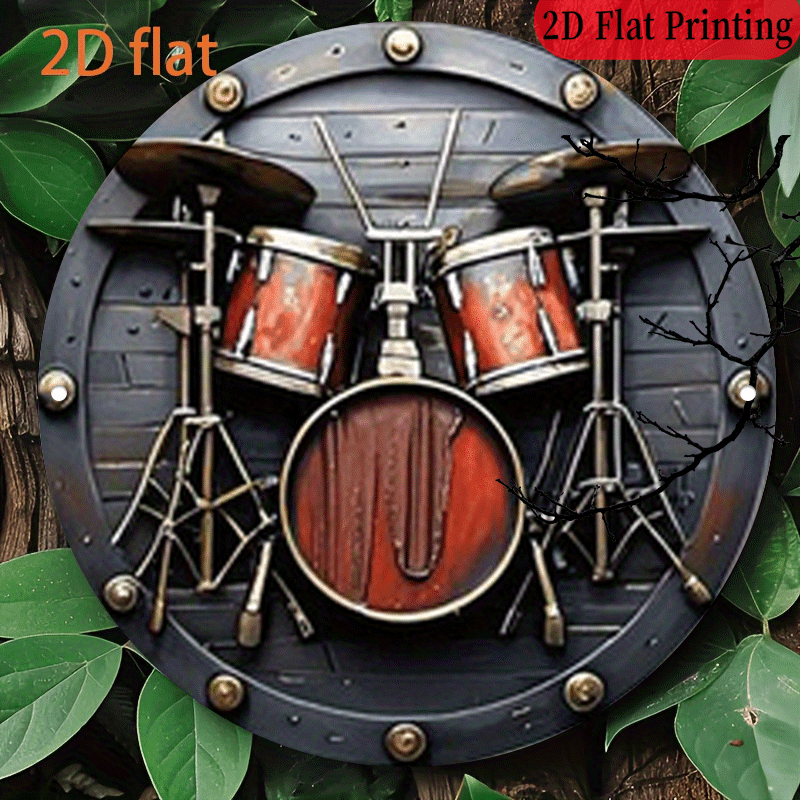 Musical Instrument Sign - Plakat logam retro musik rock vintage