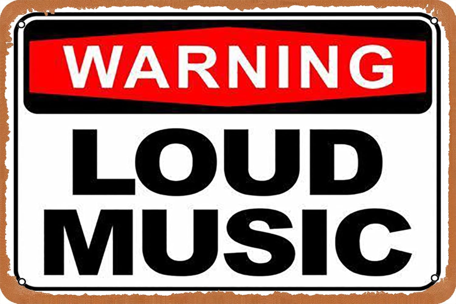 Musical Instrument Sign - Peringatan Musik Keras Tanda Logam Antik