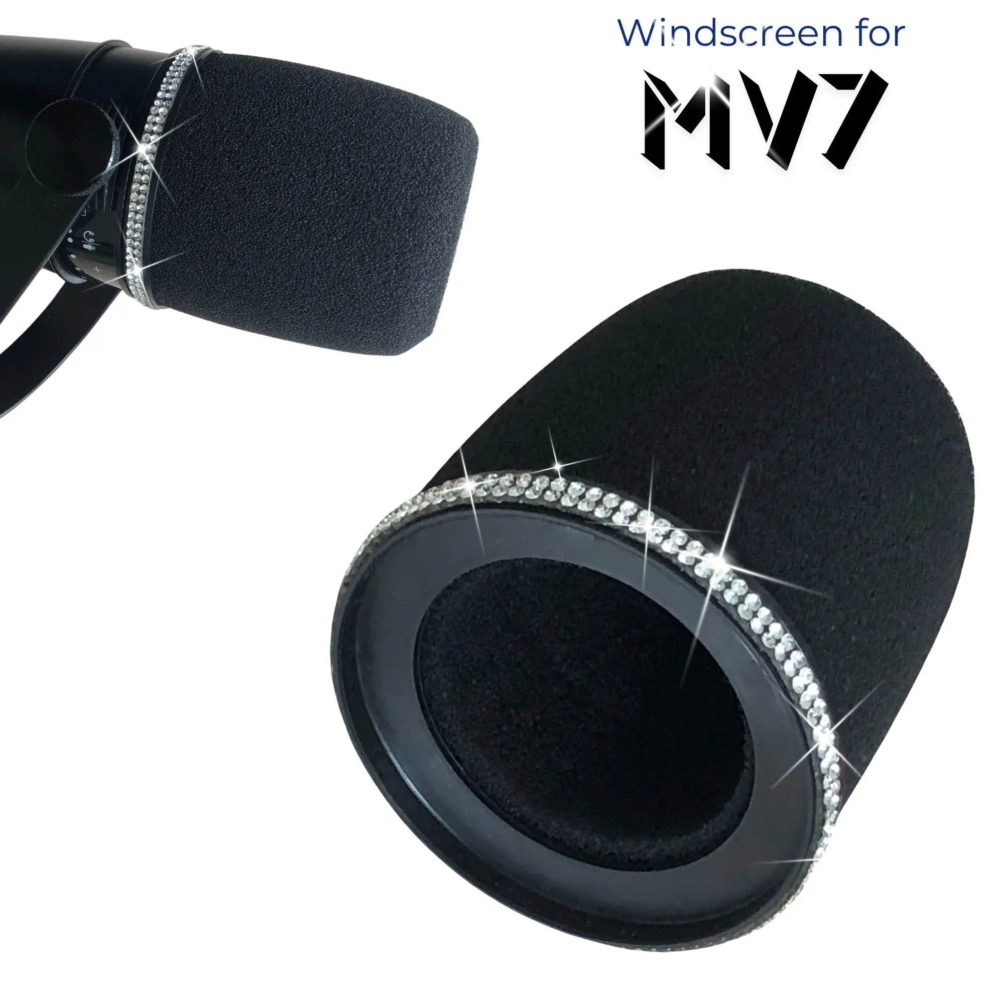 Shure Mic Mv7 - Filter Busa Sparkly MV7 untuk Mikrofon