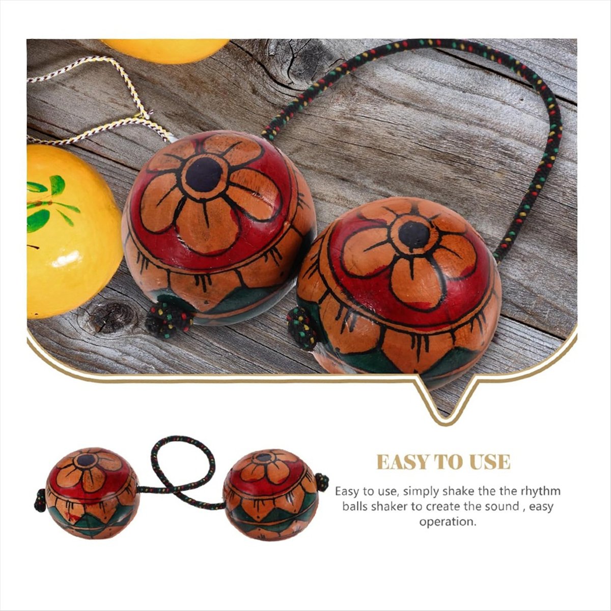 Musical Instrument You Shake - 【HOT!TURE】Alat Musik Maracas Gambar Tangan, Bola