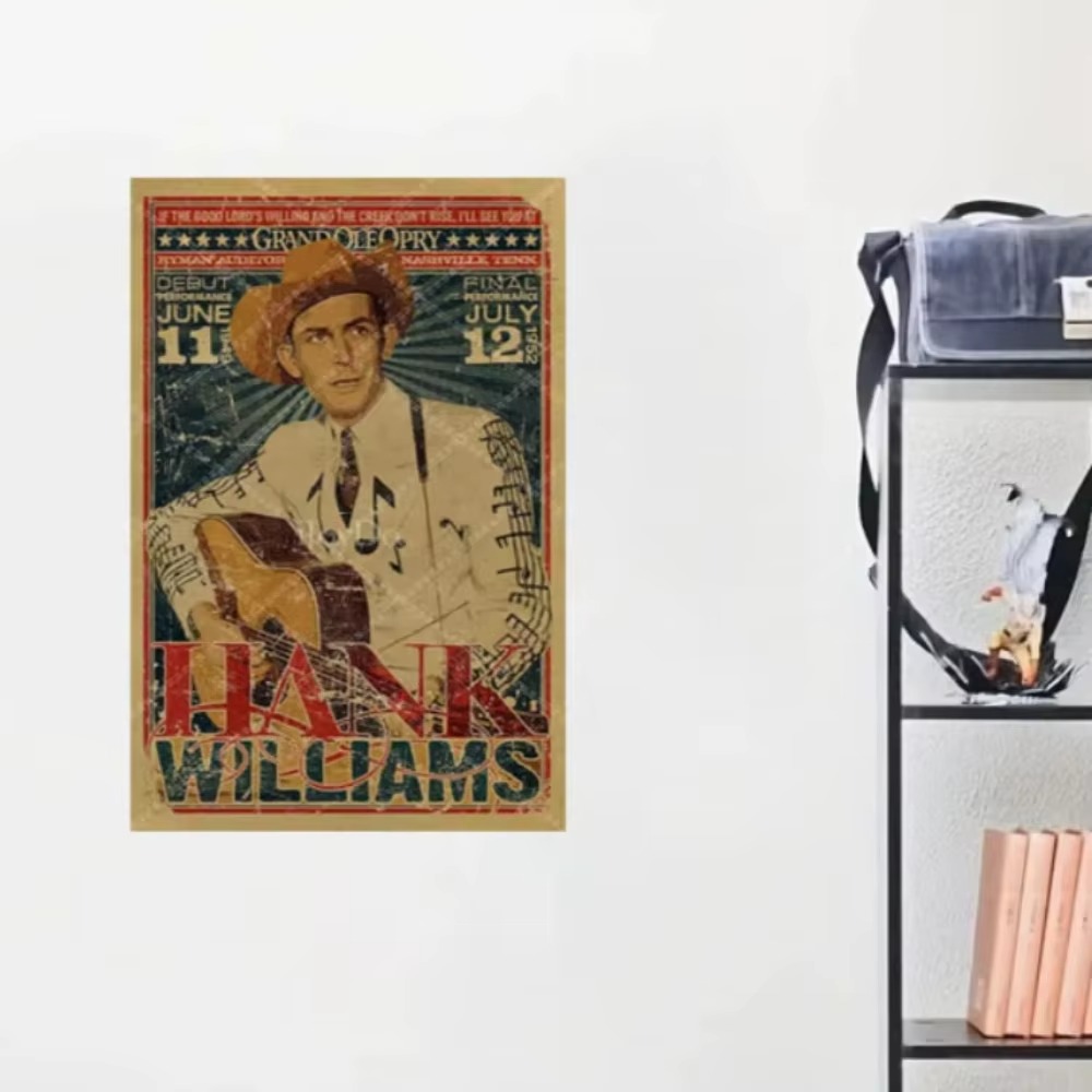 Hank Williams Metal Sign Retro - Musical Instrument Sign ulasan dan harga