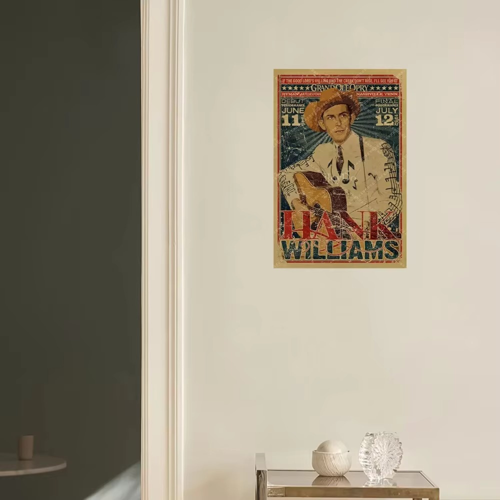 Hank Williams Metal Sign Retro - Musical Instrument Sign ulasan dan harga