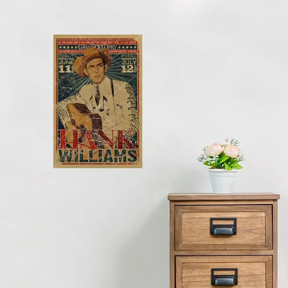Hank Williams Metal Sign Retro - Musical Instrument Sign ulasan dan harga