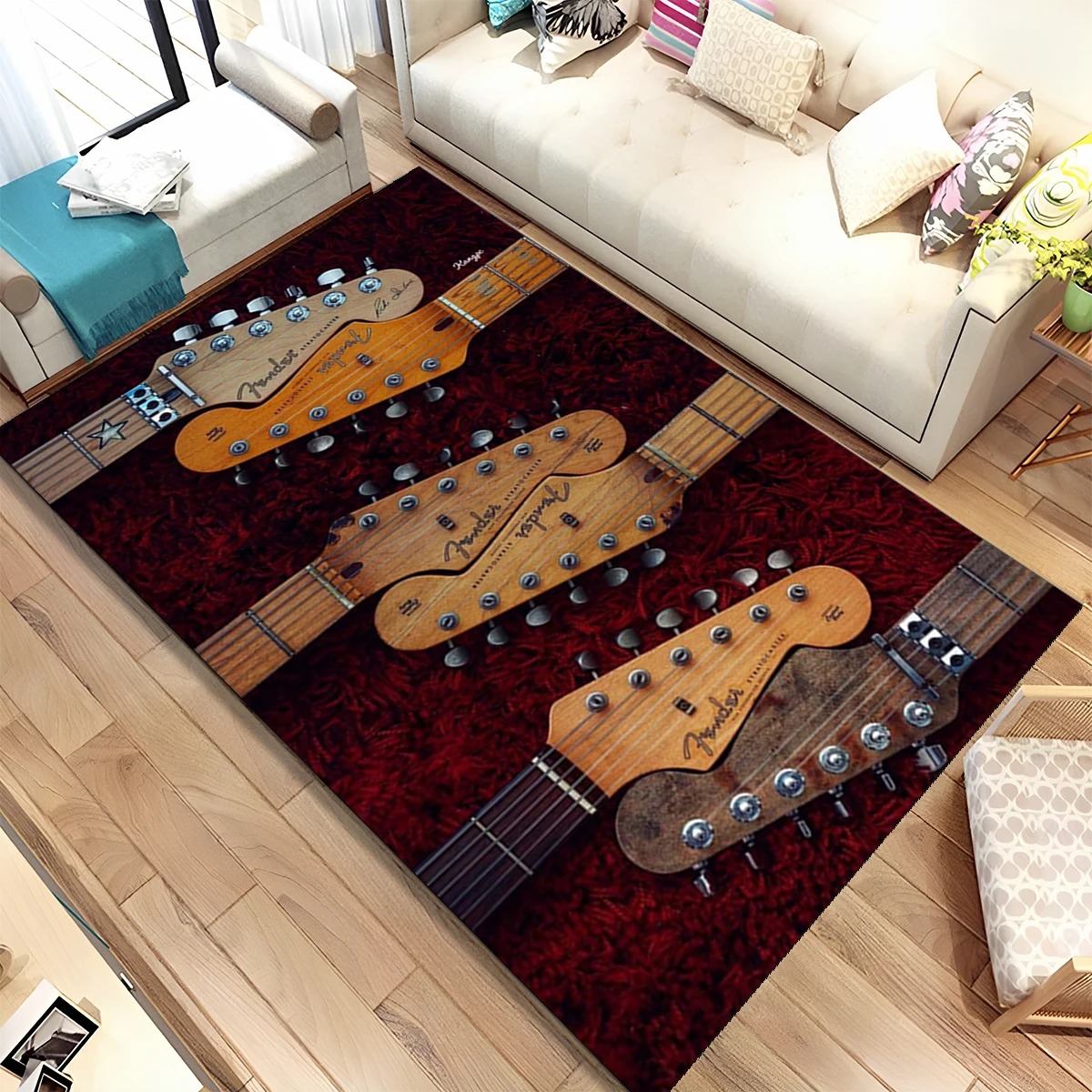 Karpet Musik 3D Gitar Bass Ins - Musical Instrument Sign ulasan dan harga