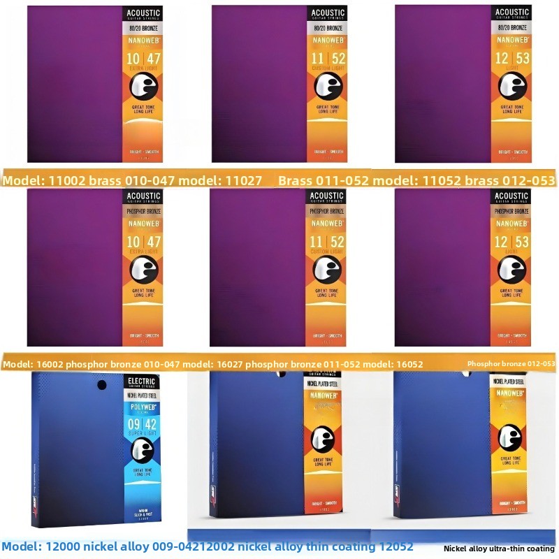Senar Gitar Akustik Berlapis F - Musical Instrument Strings ulasan dan harga