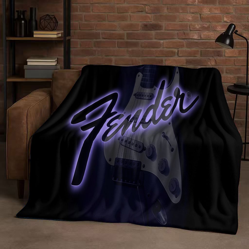 Selimut Flanel Motif Gitar HD  - Musical Instrument Sign ulasan dan harga