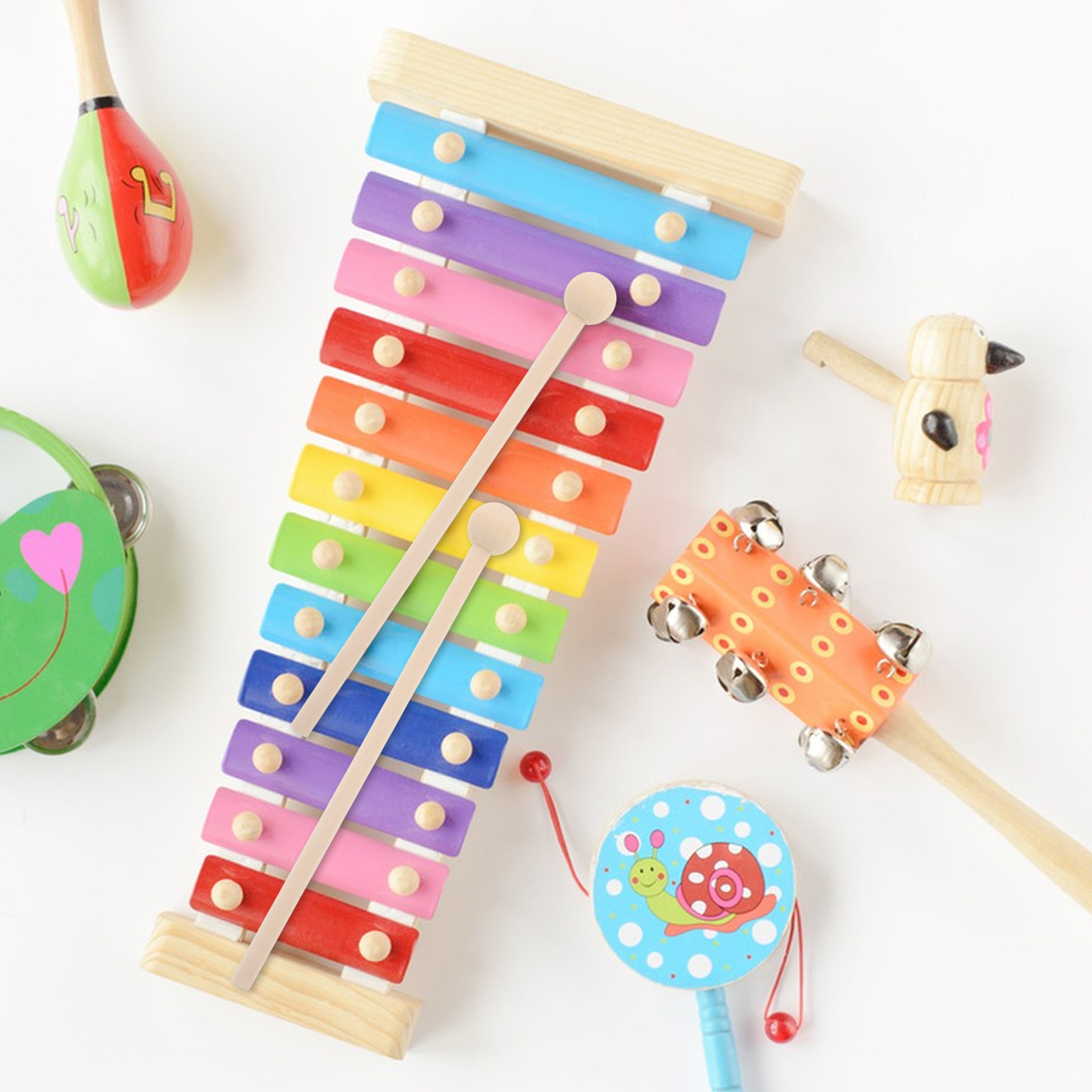 10 Buah Palu Kayu Ukuran Anak  - Musical Instrument Mallet ulasan dan harga